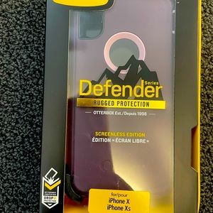 Otterbox Defender series case in purple nebula for iPhone X, Xs.